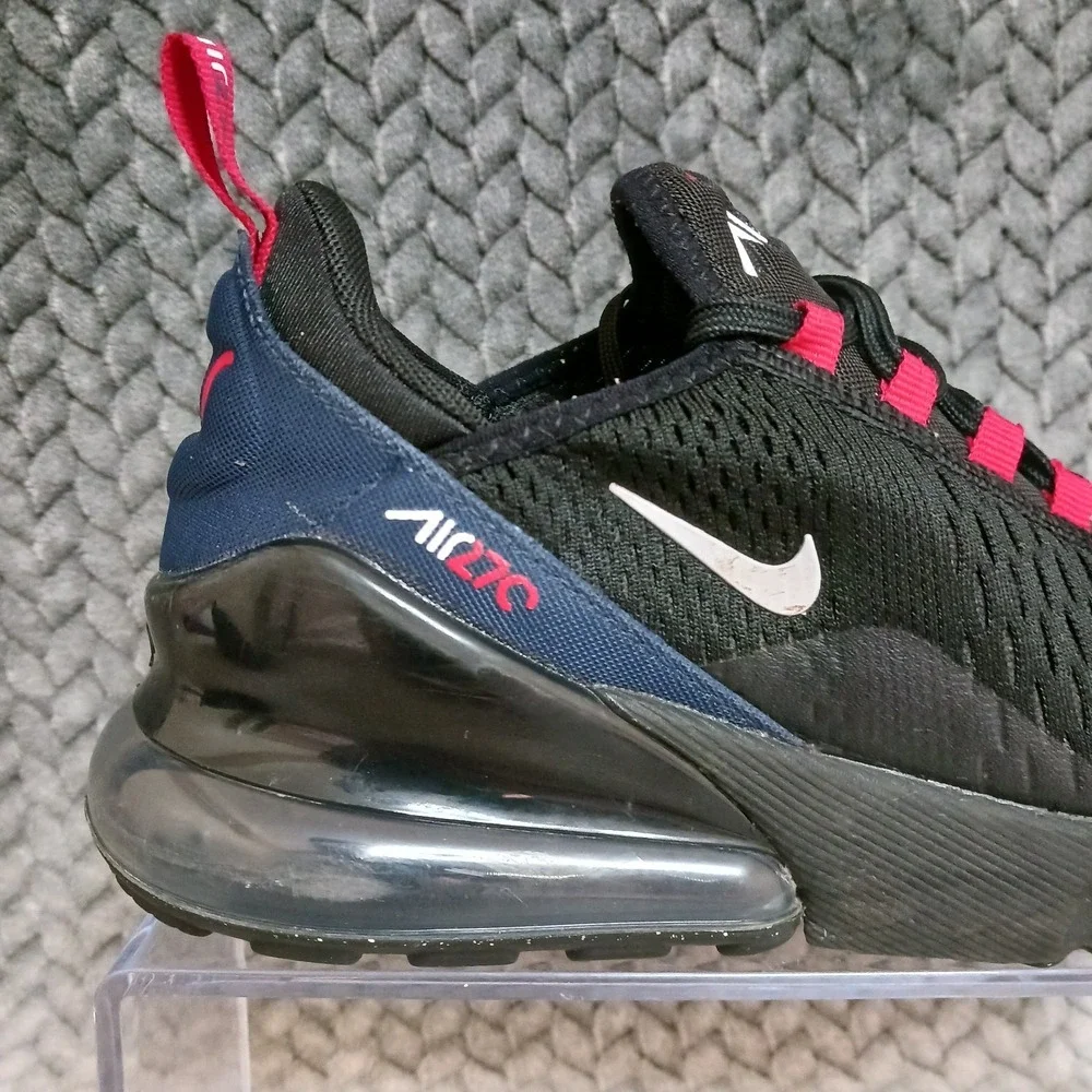 Nike Air Max 270 Black Midnight Navy Red GS Running Shoes Size 4.5Y Women's 6